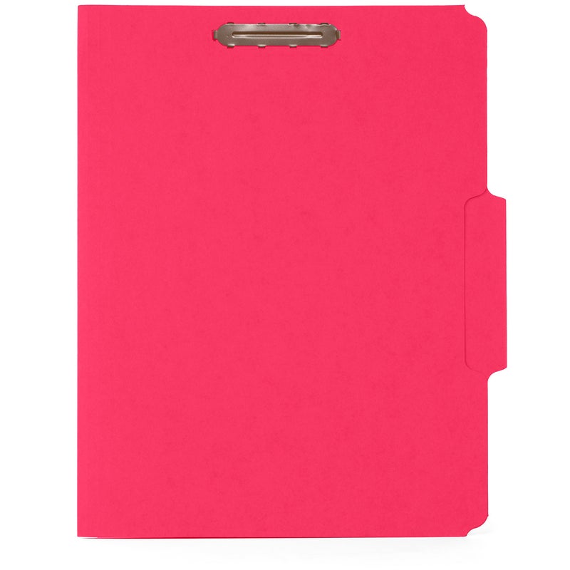 Blue Summit Supplies 50 Red Fastener File Folders - 1/3 Cut Reinforced Assorted Tab - Durable 2 Prongs Designed to Organize Standard Medical Files, Law Client Files, Office Reports - Letter Size, Red, 50 Pack - Image 2
